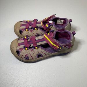 Merrell‎ Kids Sport Sandals Purple Yellow Tan Hook and Loop Size 1 Youth
EUC